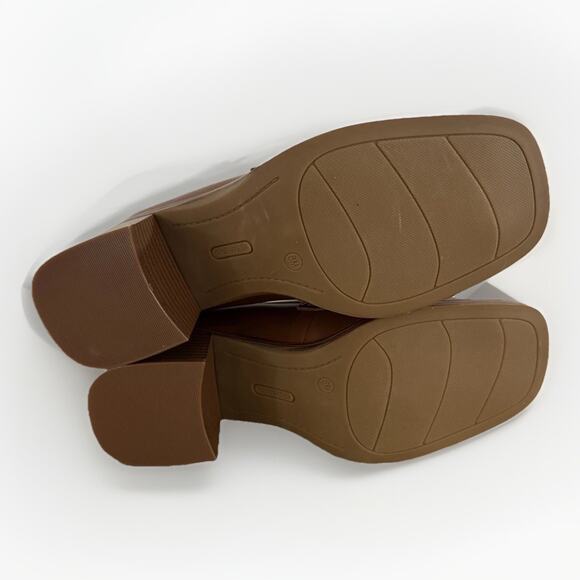 Nine West  Block Heel Penny Loafer - Women's 8 M Brown - Picture 7 of 8